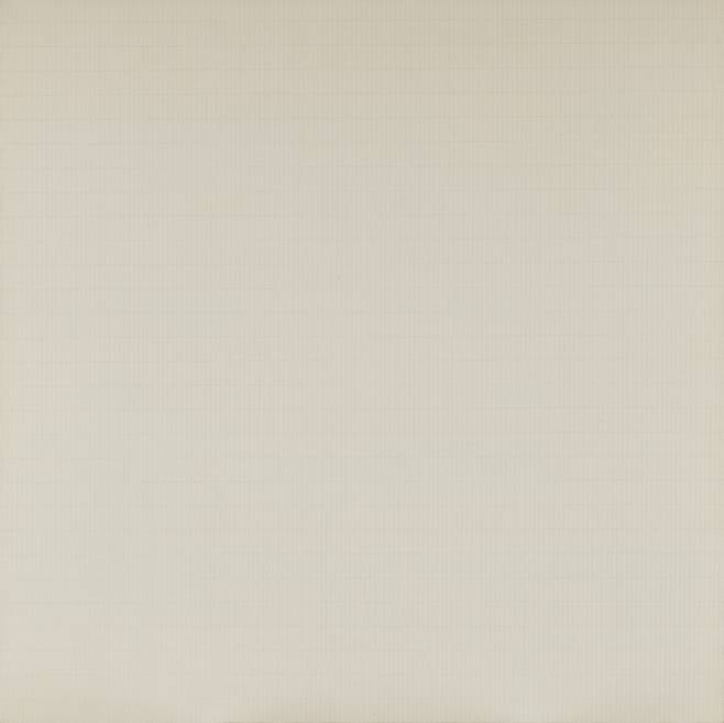 아그네스 마틴, ‘나무’, 1964, 캔버스에 아크릴, 연필, 190.5 x 190.5 cm, 리움미술관 (C) Estate of Agnes Martin  Artists Rights Society (ARS)