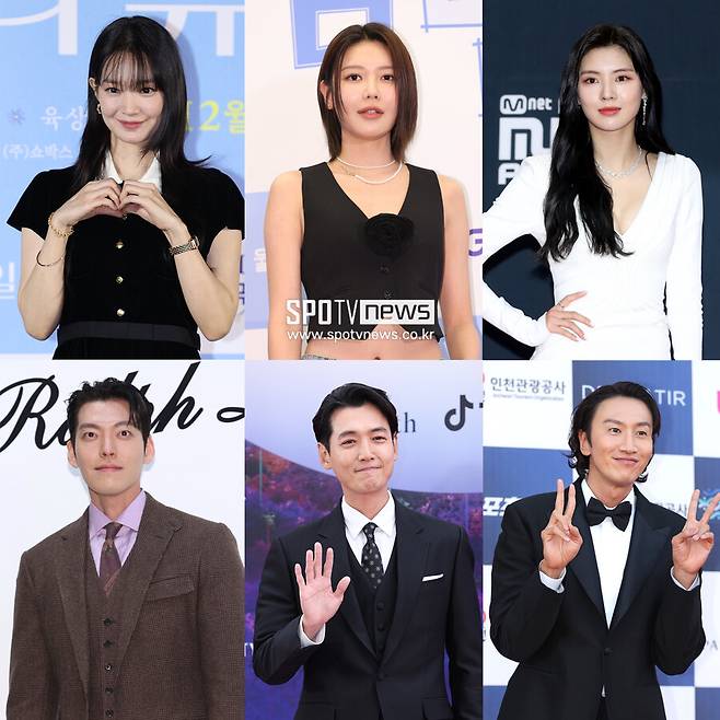 ▲신민아, 수영, 이선빈,이광수, 정경호, 김우빈(왼쪽 위부터 시계방향).&nbsp; ⓒ곽혜미 기자