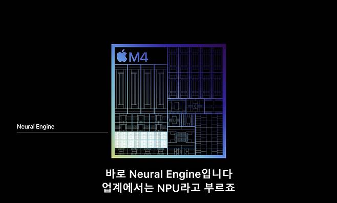 애플의 신규 'M4' 칩./애플