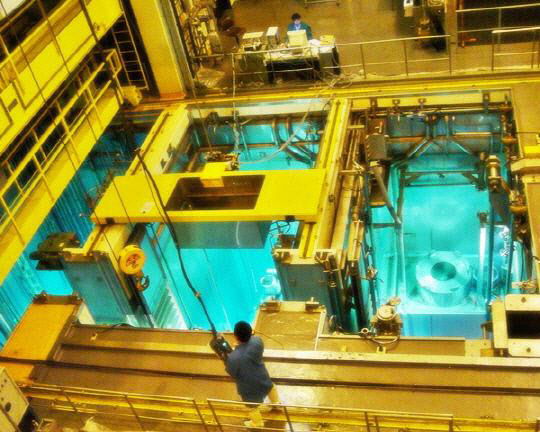 사용후핵연료가 저장돼 있는 한국원자력연구원의 수조시설. 한국원자력연구원 제공
