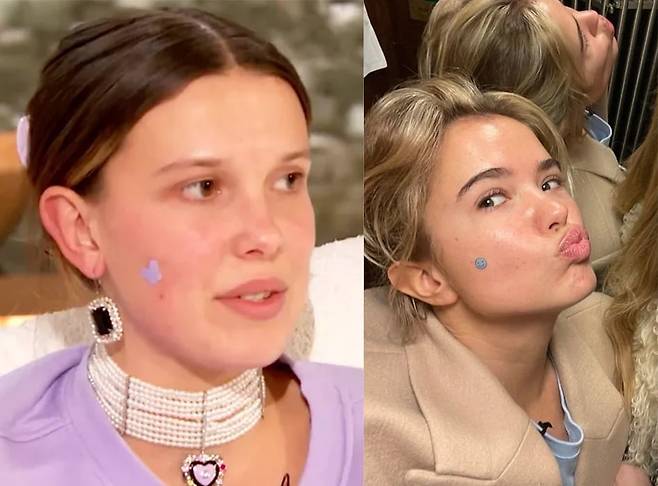 좌:밀리 바비 브라운, 더드루 배리모어쇼 방송 갈무리/우: SNS 인플루언서 @Matilda 갈무리