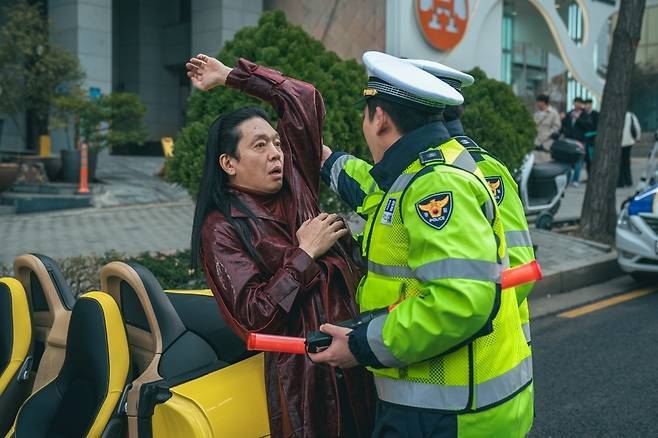 ‘범죄도시4’에서 폭소 연기를 펼친 장이수 역 박지환(ABO엔터테인먼트 제공)