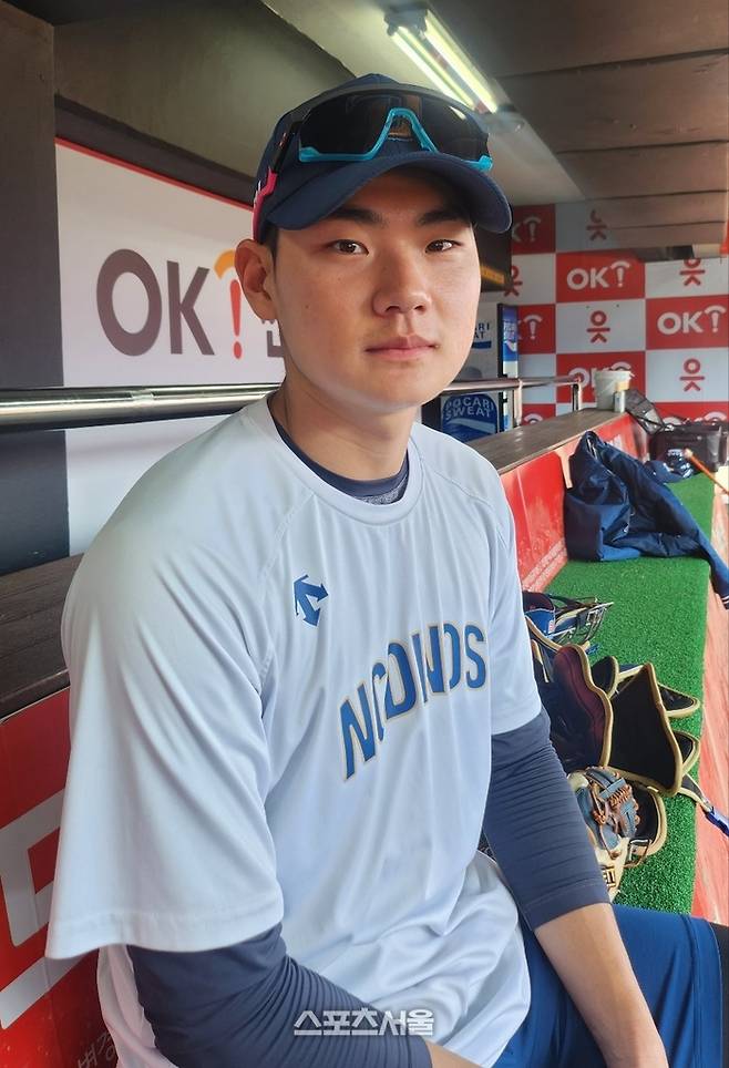 김주원이 8일 수원 KT와 경기 전 만나 인터뷰를 하고 있다. 수원=김민규 기자 kmg@sportsseoul.com