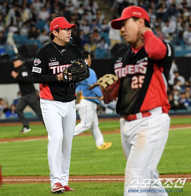 8일 대구 삼성라이온즈파크에서 열린 삼성 라이온즈와 KIA 타이거즈의 경기. KIA 양현종이 숨을 고르고 있다. 대구=박재만 기자 pjm@sportschosun.com/2024.05.08/