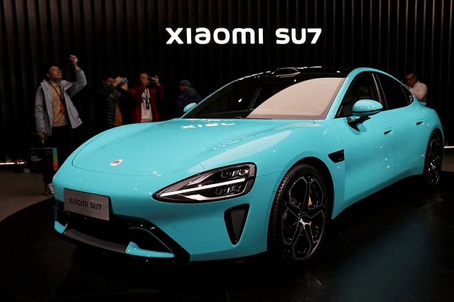 중국 전자제품 제조업체 샤오미가 출시한 전기차 SU7. /로이터 연합뉴스