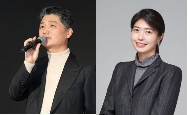 김범수(왼쪽) 카카오 창업주 겸 경영쇄신위원장과 정신아(오른쪽) 대표이사./카카오