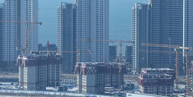 지방의 한 아파트 공사현장. 사진=뉴시스