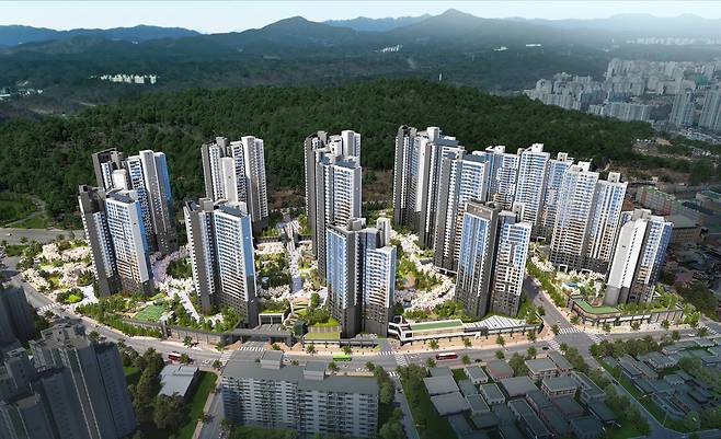 울산 남구에 들어서는 라엘에스 조감도. 사진제공｜롯데건설