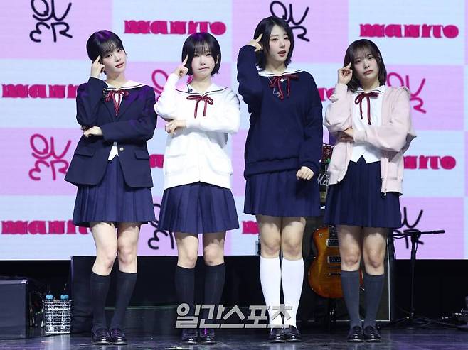 걸밴드 QWER 쵸단, 마젠타, 히나, 시연. (사진=서병수 기자 qudtn@edaily.co.kr)