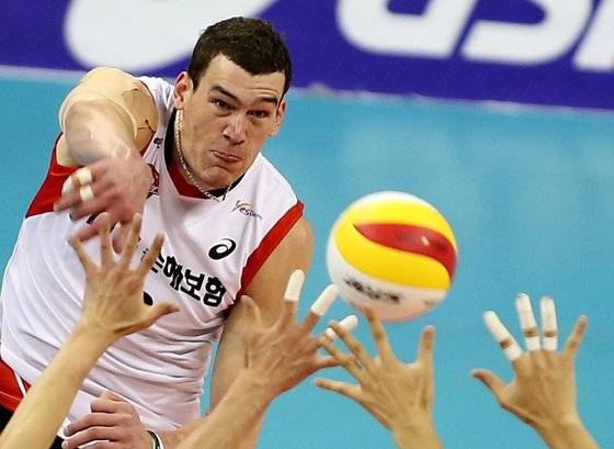 LIG손해보험에서 활약했던 토마스 에드가. 2024 외국인선수 트라이아웃에 도전장을 내밀었다. 사진 한국배구연맹