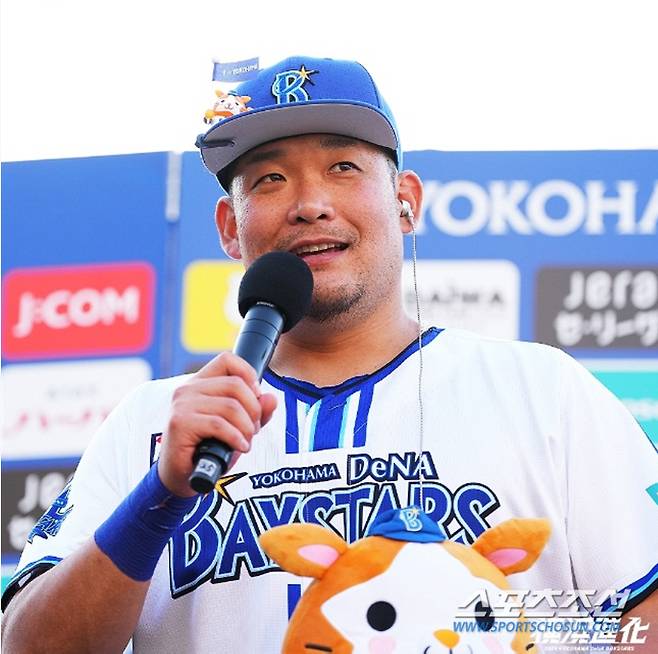 쓰쓰고는 6일 복귀 첫날 야쿠르트전에서 역전 결승 3점 홈런을 쳤다. 사진캡처=요코하마 베이스타즈 SNS