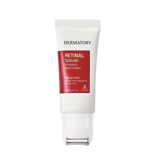 더마토리 레티날 스피큘 링클 앤 넥크림 - 리포솜에 담은 레티날을 스피큘로 깊숙이 침투시켜 목 주름을 완화하는 괄사 달린 크림. 50mL 3만8천원.