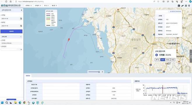 [서울=뉴시스] 해양교통안전정보 서비스 제공.
