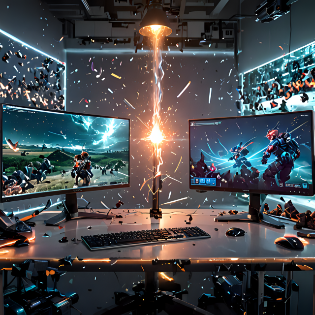 국내 디스플레이 업계가 최근 IT향 OLED 매출원을 다양화하기 위해 부가가치가 높고 성장 잠재성이 큰 게임용 모니터 사업에 속도를 내고 있다.해당 이미지는 '플라멜 AI 이미지 생성기'로 만들었습니다. /툴 제공=스모어톡