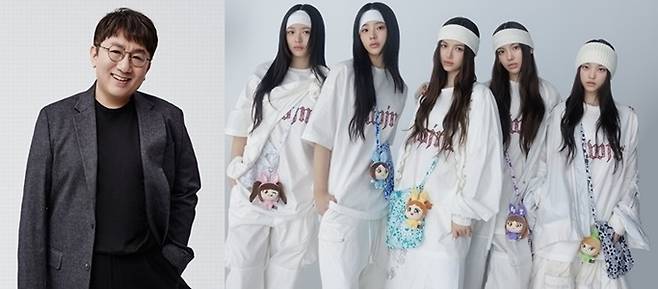 방시혁, 뉴진스. 사진l빅히트 뮤직, 어도어