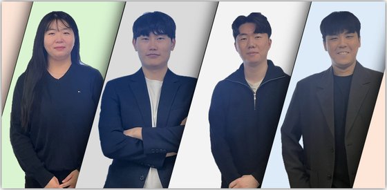 (왼쪽부터) 국립창원대 신소재공학 대학원생 김시연, 이찬희, 조윤환, 한재연