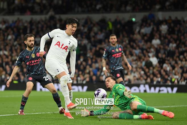 ▲ 맨시티전에서 득점 기회를 놓치는 손흥민