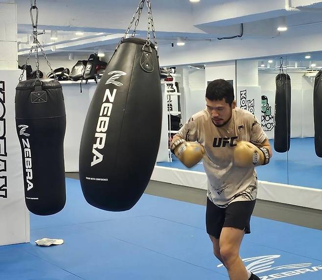 훈련 중인 홍준영 [홍준영 SNS 캡처. 재판매 및 DB 금지]