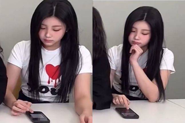 아일릿 멤버 원희가 악성 댓글을 신고하는 듯한 모습 [이미지출처=엑스(X)]