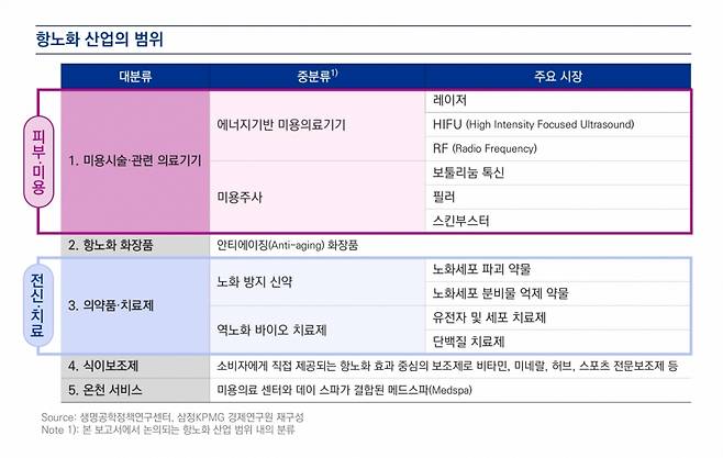 항노화 산업의 범위/사진=삼정KPMG