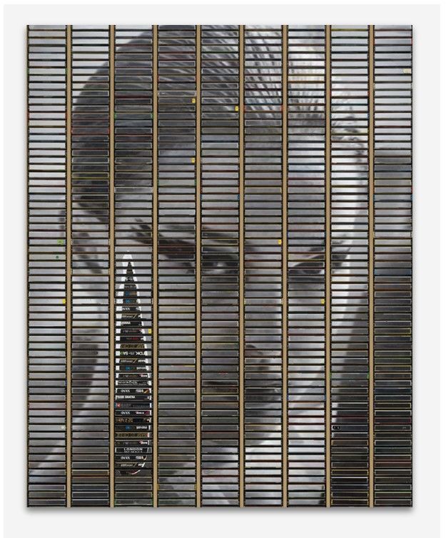 Gregor Hildebrandt, Donna, 2024, Ink jet print, plastic cases, inlays in wooden case, 159.5 × 111.5 × 9 cm. Photo: Roman März. Courtesy of the artist and Perrotin. *재판매 및 DB 금지