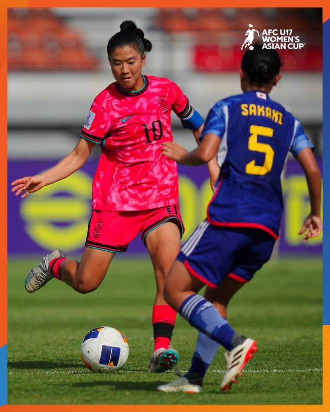 한국 U-17 여자 대표팀이 일본에 패했다. 사진=AFC