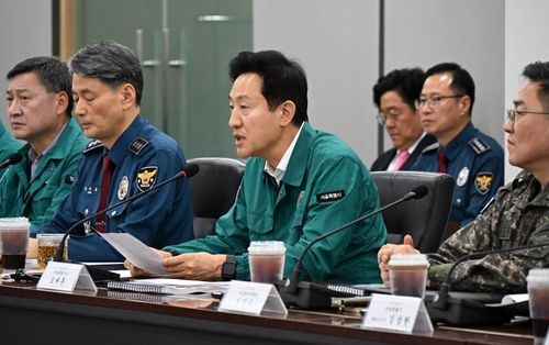 2024년 풍수해 안전대책 회의에 참석한 오세훈 서울시장ⓒ서울시 제공