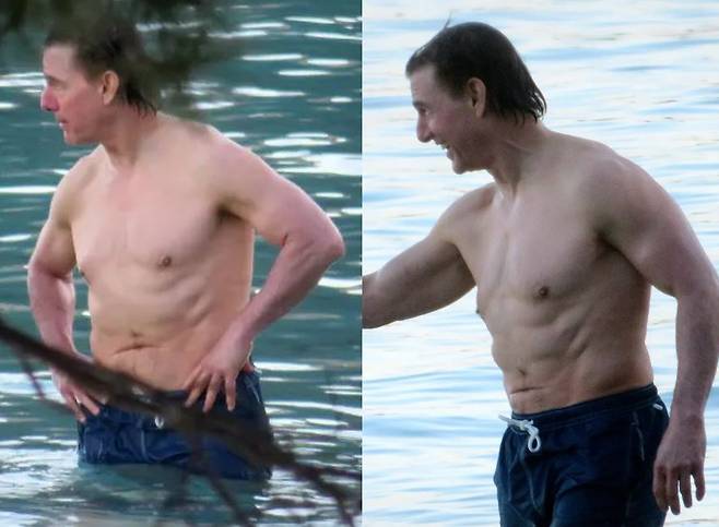 영화 ‘미션 임파서블’ 시리즈로 유명한 배우 톰 크루즈(61)를 향한 복근성형설이 제기됐다./사진=페이지 식스