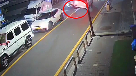 Kim allegedly committed a hit-and-run on another vehicle while driving under the influence on May 9, around 11:40 p.m. in Gangnam District, southern Seoul. [JOONGANG ILBO]