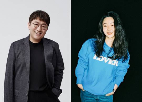 방시혁(왼쪽)과 민희진