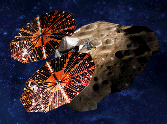 루시는 2025년 4월 20일 지름 4km의 소행성 52246 도널드요한슨을 탐사한다.(출처/NASA)