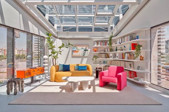 오는 16일 문을 여는 서울 한강대교 전망호텔 거실. [서울시 제공]