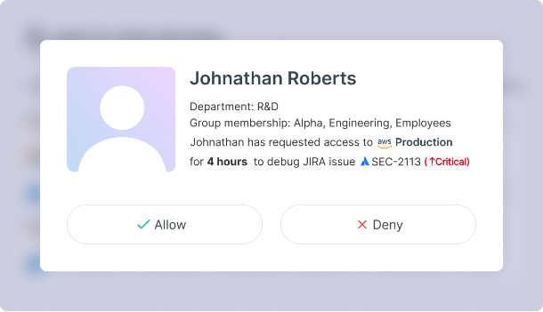 테너블 클라우드 시큐리티는 사용자 ID에 대해 JIT 접근 관리로 최소권한 원칙을 자동화한다.
