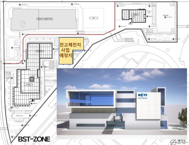 전고체 전지용 차세대 소재 개발 및 제조 기반구축 사업 위치도 및 조감도 [충북도 제공. 재판매 및 DB 금지]