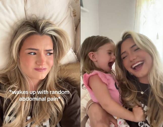 카일라 니콜 심슨은 분만 직전까지 자신이 임신했단 사실을 알지 못했다. [사진=카일라 니콜 심슨 틱톡 영상 갈무리]