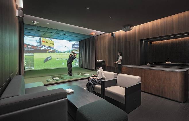브라이튼 N40 입주민들을 위해 조성된 골프 라운지. /조선DB