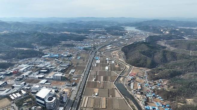 용인 첨단 시스템 반도체 국가산단이 들어설 이동 남사읍 일대 전경. ⓒ용인시 제공