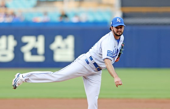 22일 대구 KT전에서 6이닝 1실점 호투를 펼친 삼성 선발 코너 시볼드. 사진 삼성 라이온즈