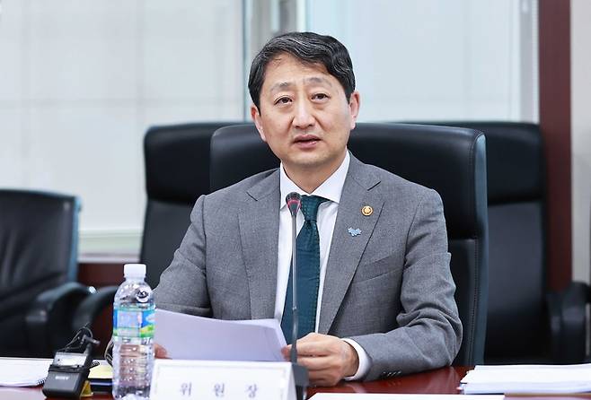 안덕근 산업통상자원부 장관이 22일 서울 종로구 한국무역보험공사 대회의실에서 열린 제31차 에너지위원회를 주재하고 있다. 산업통상자원부 제공