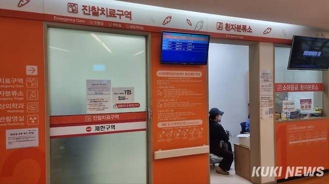 20일 오후 분당차병원 소아전문응급의료센터에서 진료가 이뤄지고 있다. 사진=신대현 기자