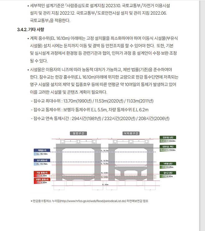 잠수교 설계공모지침서. 서울시 제공