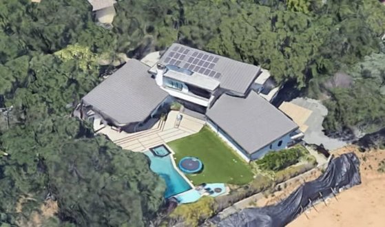 미국 메이저리그(MLB) LA 다저스 소속 오타니 쇼헤이가 구입한 저택. 구글 어스 캡처