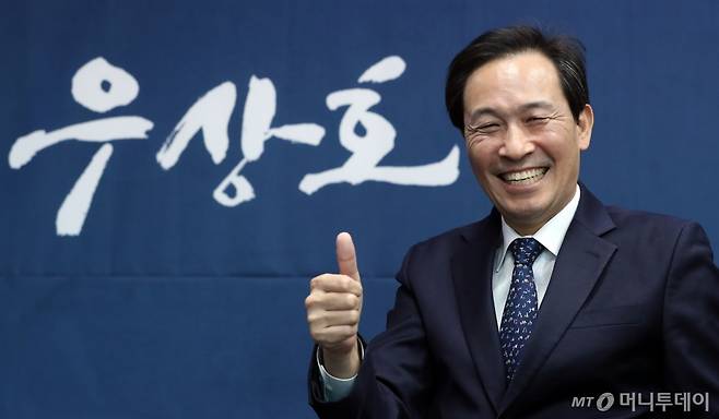우상호 더불어민주당 서울시장 후보 인터뷰 /사진=이기범 기자 leekb@