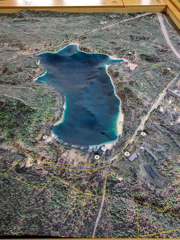 월든 호수 미니어처.