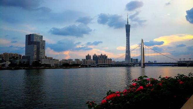 광저우 주강. 출처 : 바이두