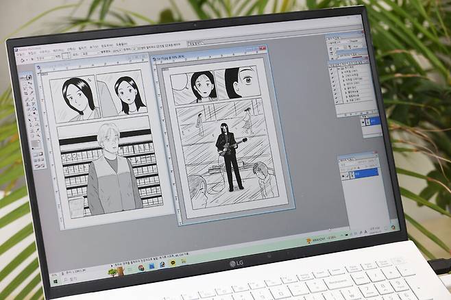 마영신 작가의 <(락)이>의 한 장면. 류우종 기자 wjryu@hani.co.kr