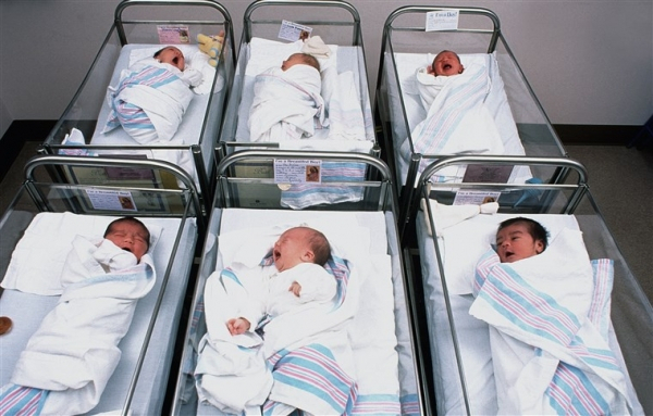 Infants in the newborn nursery (Herald DB)