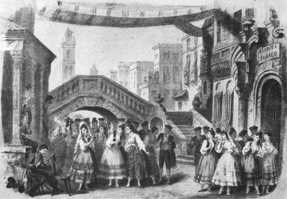1875년 파리 오페라 코믹 극장에서 초연한 오페라 ‘카르멘’ 1막 이미지. [사진 사회평론]