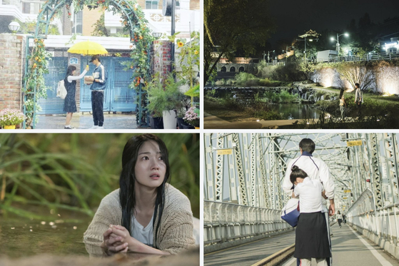 Stills from ″Lovely Runner.″ Fans have been making trips to see the drama's various filming spots. [TVN]