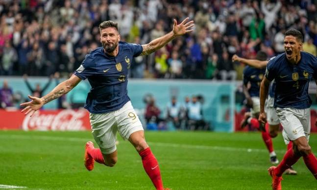 '2022 국제축구연맹(FIFA) 카타르 월드컵'에 출전한 프랑스 국가대표 올리비에 지루. 알코르=AP/뉴시스